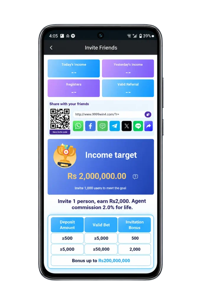 9999win game referral program